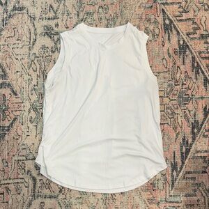 Classic White Sleeveless Muscle Tee